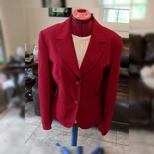 Red Tahari 2 Button Blazer w/pockets 18